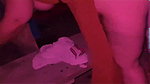 Fat wife on her knees getting fucked by a lot of horny strangers