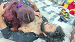 Girl kissing boy and seduce boy with hot romance
