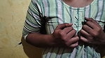 Horny girl fingerings in kitchen