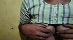 Horny girl fingerings in kitchen