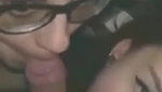 Cock hungry sluts drop on their knees to suck a large dick in POV