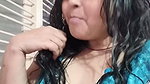 busty desi lady huge tits and cleavage in blue costume 22