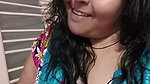 busty desi lady huge tits and cleavage in blue costume 22