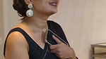 esther anil sexy navel in black saree2