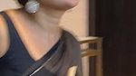 esther anil sexy navel in black saree2