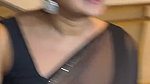 esther anil sexy navel in black saree2