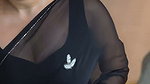 esther anil sexy navel in black saree2