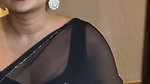 esther anil sexy navel in black saree2