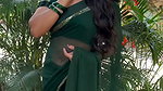 harikaasadu sexy navel in green saree 22