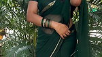 harikaasadu sexy navel in green saree 22