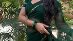 harikaasadu sexy navel in green saree 22