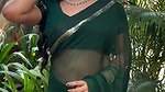 harikaasadu sexy navel in green saree 22