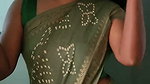 hot tamil lady sexy navel in green saree2