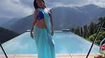 KATE SHARMA IRRESISTIBLE SEXY BABE FLAUNTING HER FIGURE IN BRA BLOUSE SAREE 1
