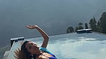 KATE SHARMA IRRESISTIBLE SEXY BABE FLAUNTING HER FIGURE IN BRA BLOUSE SAREE 2