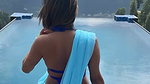 KATE SHARMA IRRESISTIBLE SEXY BABE FLAUNTING HER FIGURE IN BRA BLOUSE SAREE 3