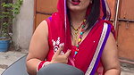 sexy desi lady hot deep navel in red saree from public2