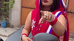 sexy desi lady hot deep navel in red saree from public2