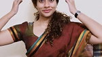sexy hot dancer girl open deep navel in grey saree2