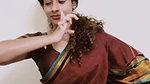 sexy hot dancer girl open deep navel in grey saree2