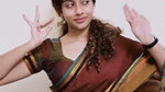 sexy hot dancer girl open deep navel in grey saree2