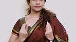 sexy hot dancer girl open deep navel in grey saree2