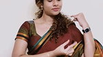 sexy hot dancer girl open deep navel in grey saree2
