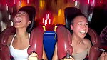 Sexy 2Cute Babe Coaster Ride Suddenly A Girl Boobs Appear 2