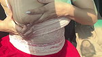 Sexyindianwife showing boobs and Pussy rubbing in running car 2