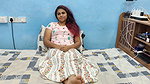 T shirt and skirt hot romantic lip lock in bedroom romancce