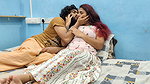 T shirt and skirt hot romantic lip lock in bedroom romancce