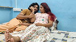 T shirt and skirt hot romantic lip lock in bedroom romancce