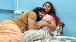 T shirt and skirt hot romantic lip lock in bedroom romancce