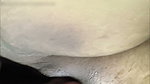 Water fell into the pussy when she put a finger in her pussy