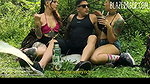 Too horny to handle Blaze Rager enjoying a wild threesome in the forest