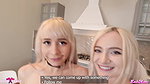 A couple of petite blonde e-girls are having a threesome when a lad joins in