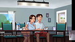 Step-Sis asked for it!! We fucked on the dining table