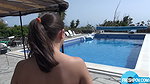Jimena Lago – Horny Jimena sucks cock outdoors POV