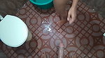 Tamil Housewife and Husband Taking Bath Together in the Bathroom