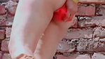 While Bathing, the Village Woman Is Taking a Bath Naked After Taking off Her Clothes Completely