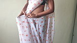 Your 18 Yr Old Didi Wearing Sexy Saree with Showing Some Pussy Hairs