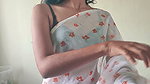Your 18 Yr Old Didi Wearing Sexy Saree with Showing Some Pussy Hairs