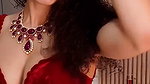 TOO DELICIOUS WIFE MATERIAL RIYA VERMA LUSTY LOOK IN RED BRA AND SAREE VIDEOS 2 2