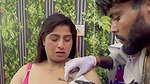 desi mature lady hot breast tatoo in pink bra 2 2