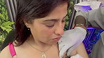 desi mature lady hot breast tatoo in pink bra 2 2