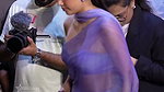 BOMBSHELL JHANVI KAPOOR ENCHANTING IN STRAPLESS BRA BLOUSE SAREE UUFFF VIDEOS 2 4