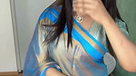 farina_azad sexy navel when saree draping 2 2