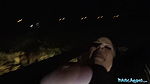 Busty Hungarian minx night time public suck and fuck