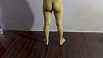 Fine ass amateur girl workout at home