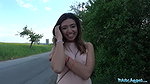 Mexican babe Frida Sante gives roadside blowjob and fucking